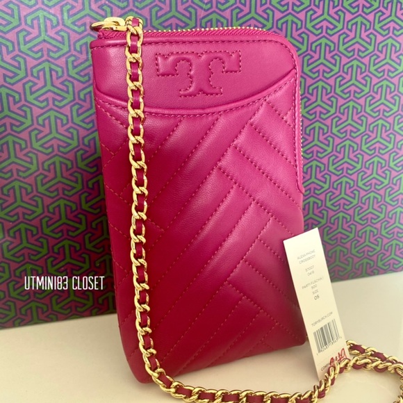 🍀💜NEW💜Tory Burch Alexa Phone Crossbody bag/shoulder bag/leather - Picture 2 of 9